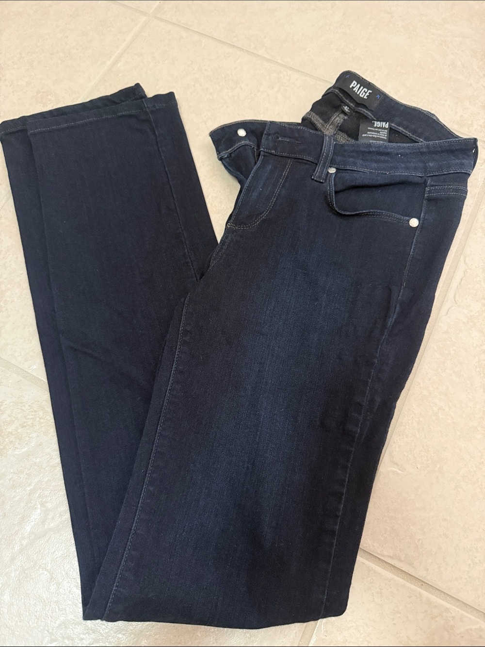 PAIGE Women’s Navy Skinny Jeans